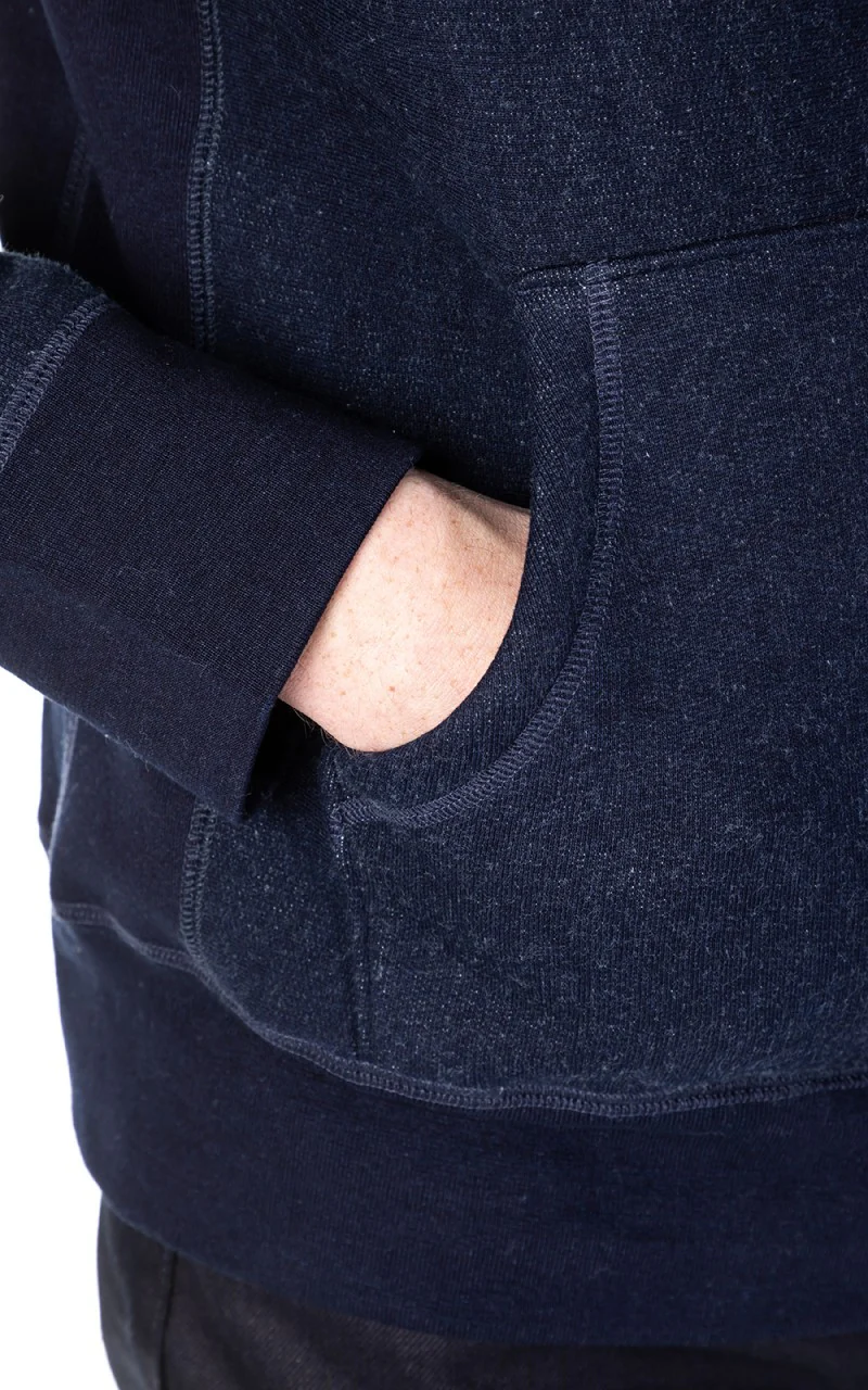 3sixteen Heavyweight Zip Hoody Indigo - Image 7