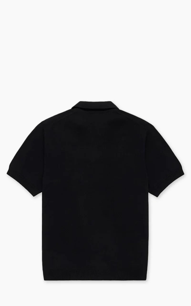 Knit Polo Pima Cotton Black - Image 3