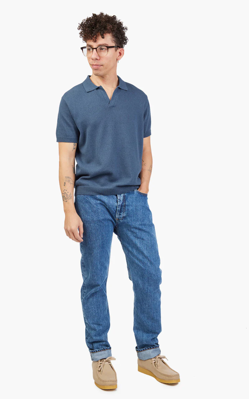 3sixteen Knit Polo Slate - Image 2