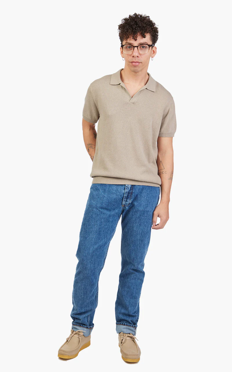 3sixteen Knit Polo Tan - Image 2