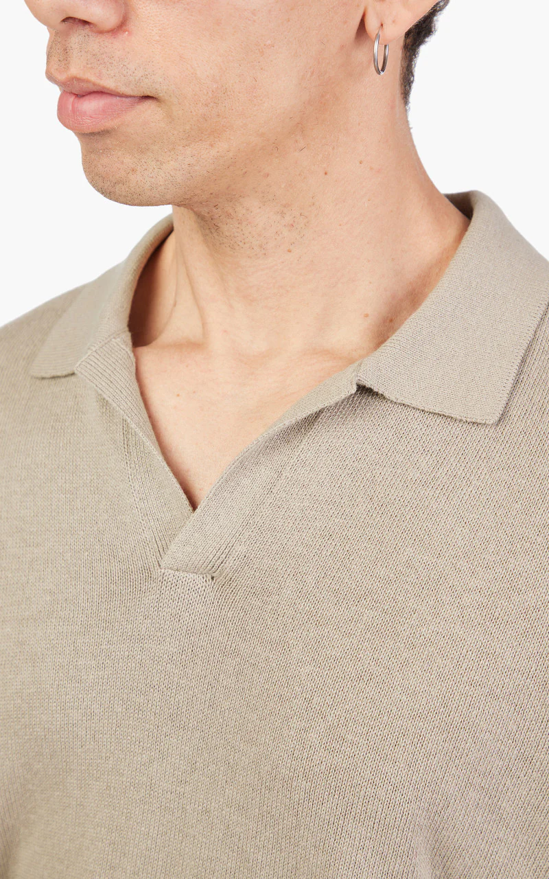 3sixteen Knit Polo Tan - Image 5