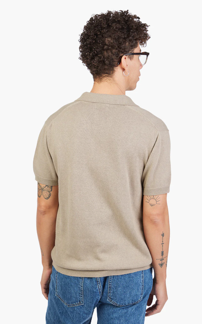 3sixteen Knit Polo Tan - Image 6