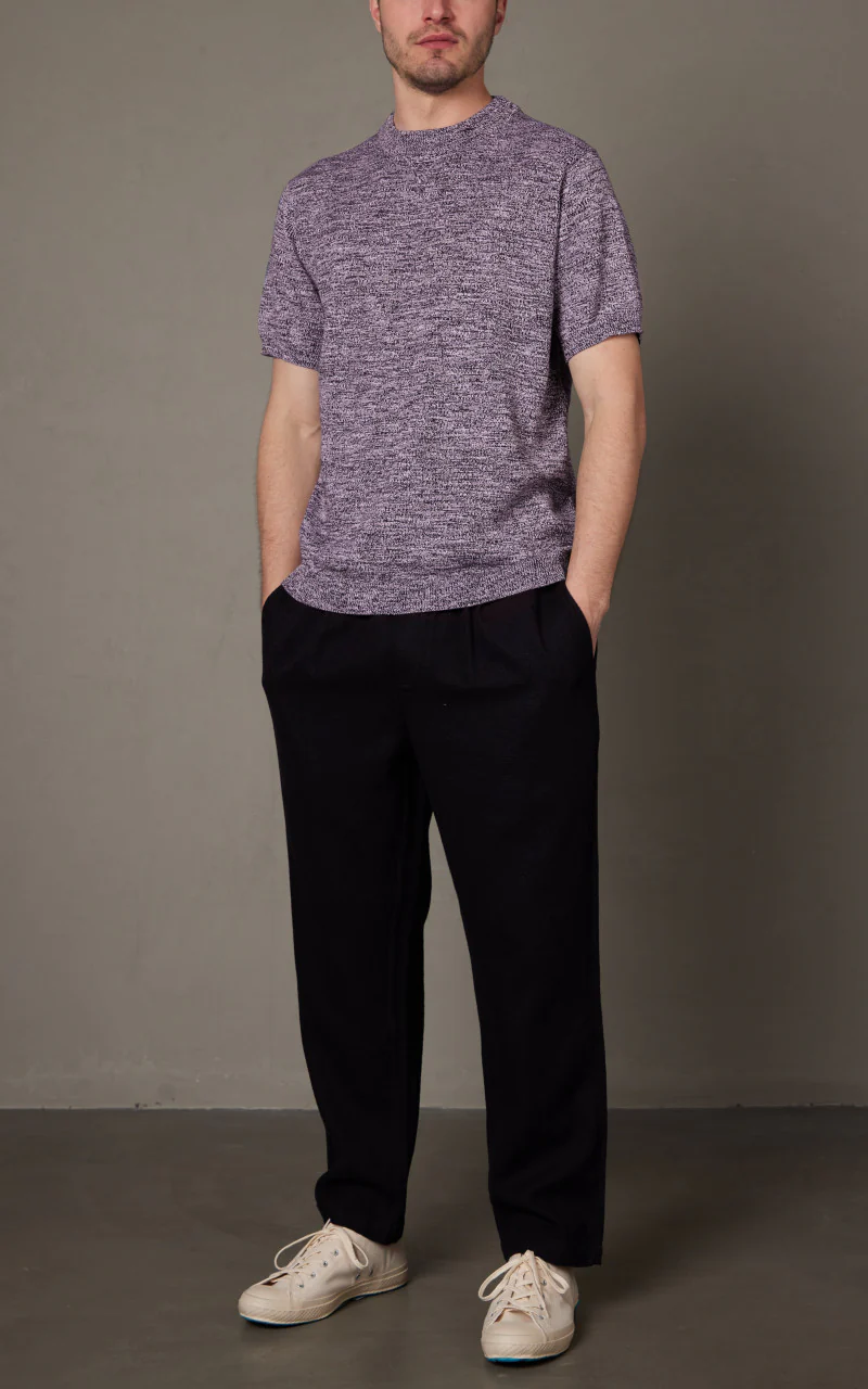 3sixteen Knit T-Shirt Black Marled Yarn - Image 2