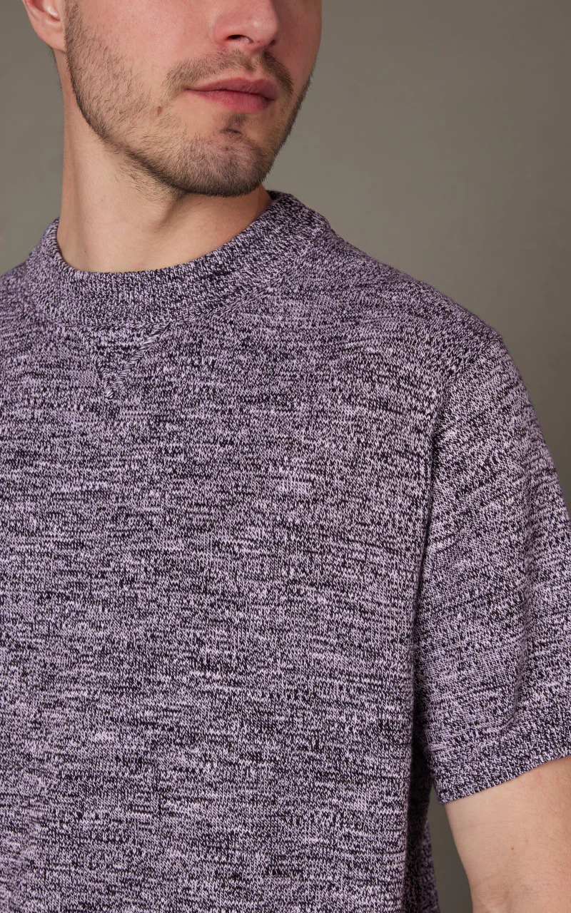 3sixteen Knit T-Shirt Black Marled Yarn - Image 5
