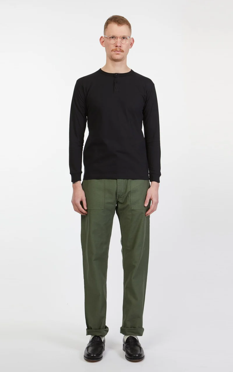 3sixteen Long Sleeve Henley Black - Image 2