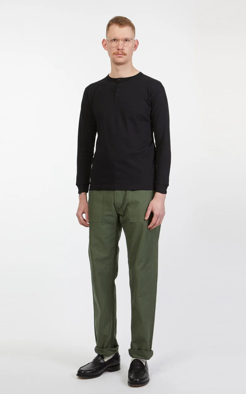 3sixteen Long Sleeve Henley Black - Image 3