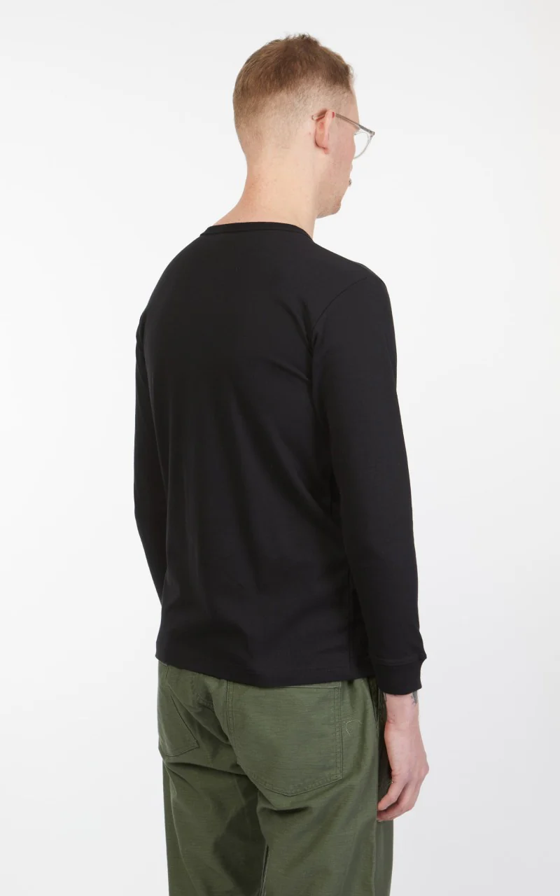 3sixteen Long Sleeve Henley Black - Image 6