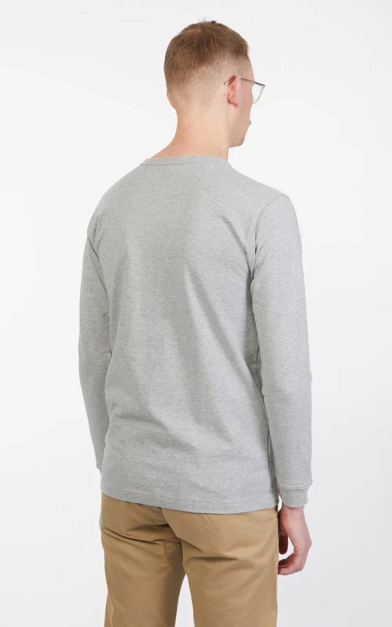 3sixteen Long Sleeve Henley Heather Grey - Image 6