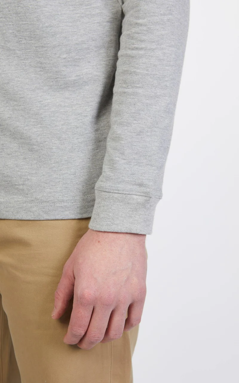 3sixteen Long Sleeve Henley Heather Grey - Image 7