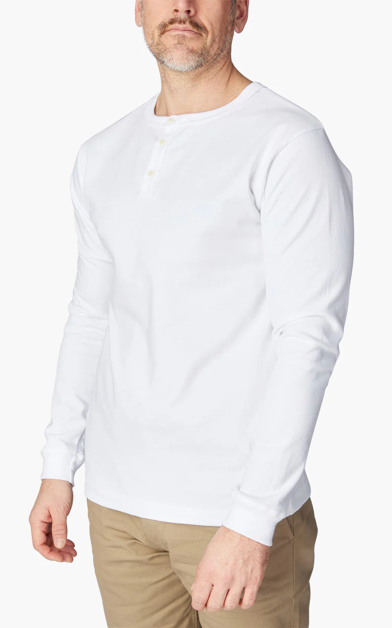 3sixteen Long Sleeve Henley White - Image 4