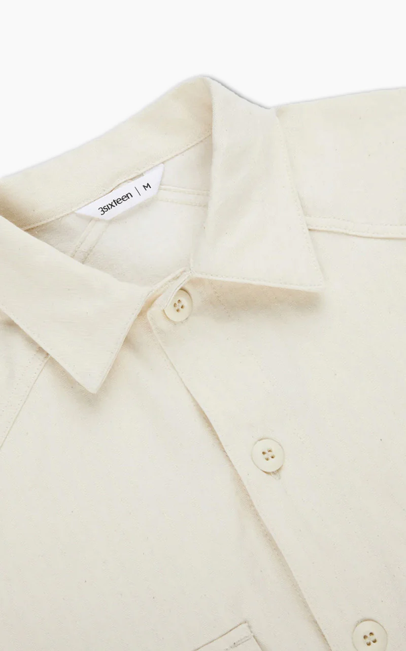 3sixteen Officer Shirt HBT Washed Natural - Image 5