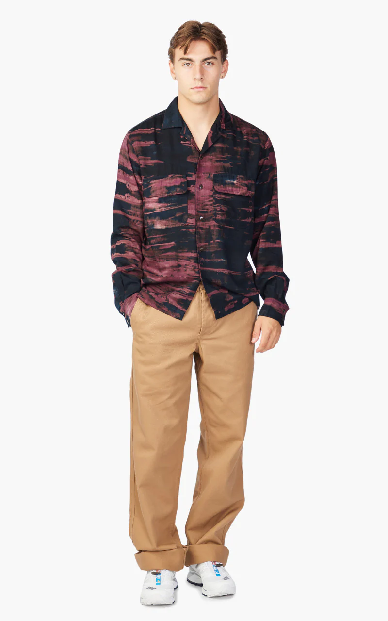 3sixteen Open Collar Shirt Midnight Tie Dye - Image 2