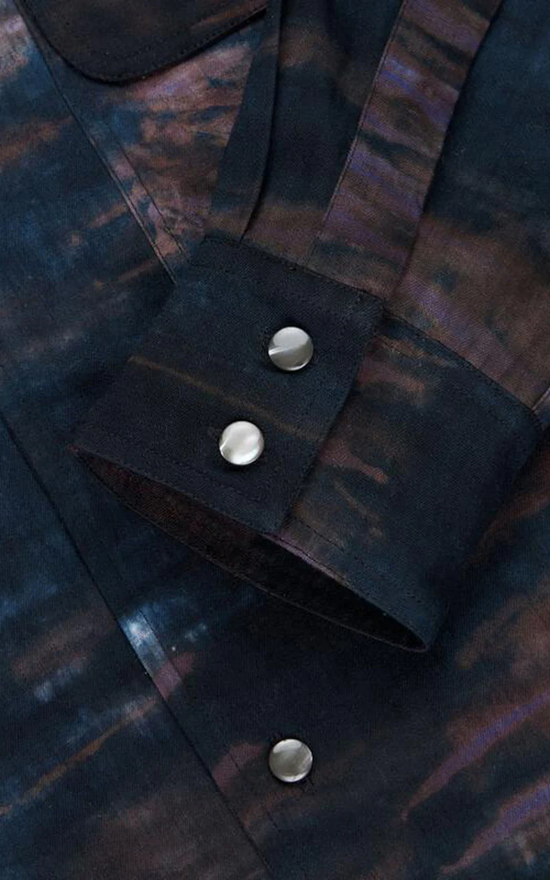 3sixteen Open Collar Shirt Midnight Tie Dye - Image 4