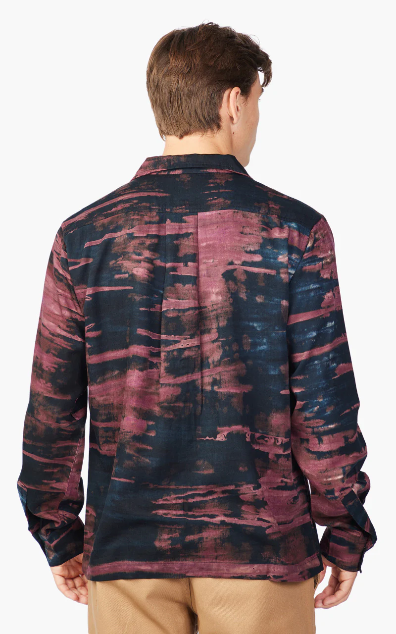 3sixteen Open Collar Shirt Midnight Tie Dye - Image 7