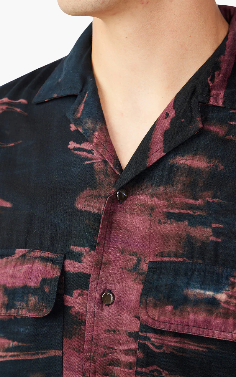 3sixteen Open Collar Shirt Midnight Tie Dye - Image 8
