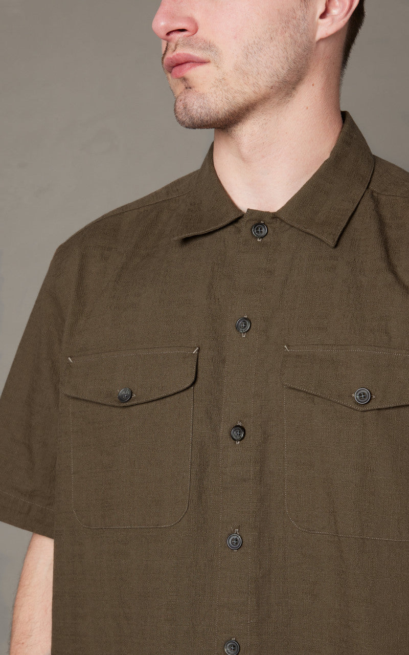 3sixteen Safari Shirt Drab Barkcloth - Image 4