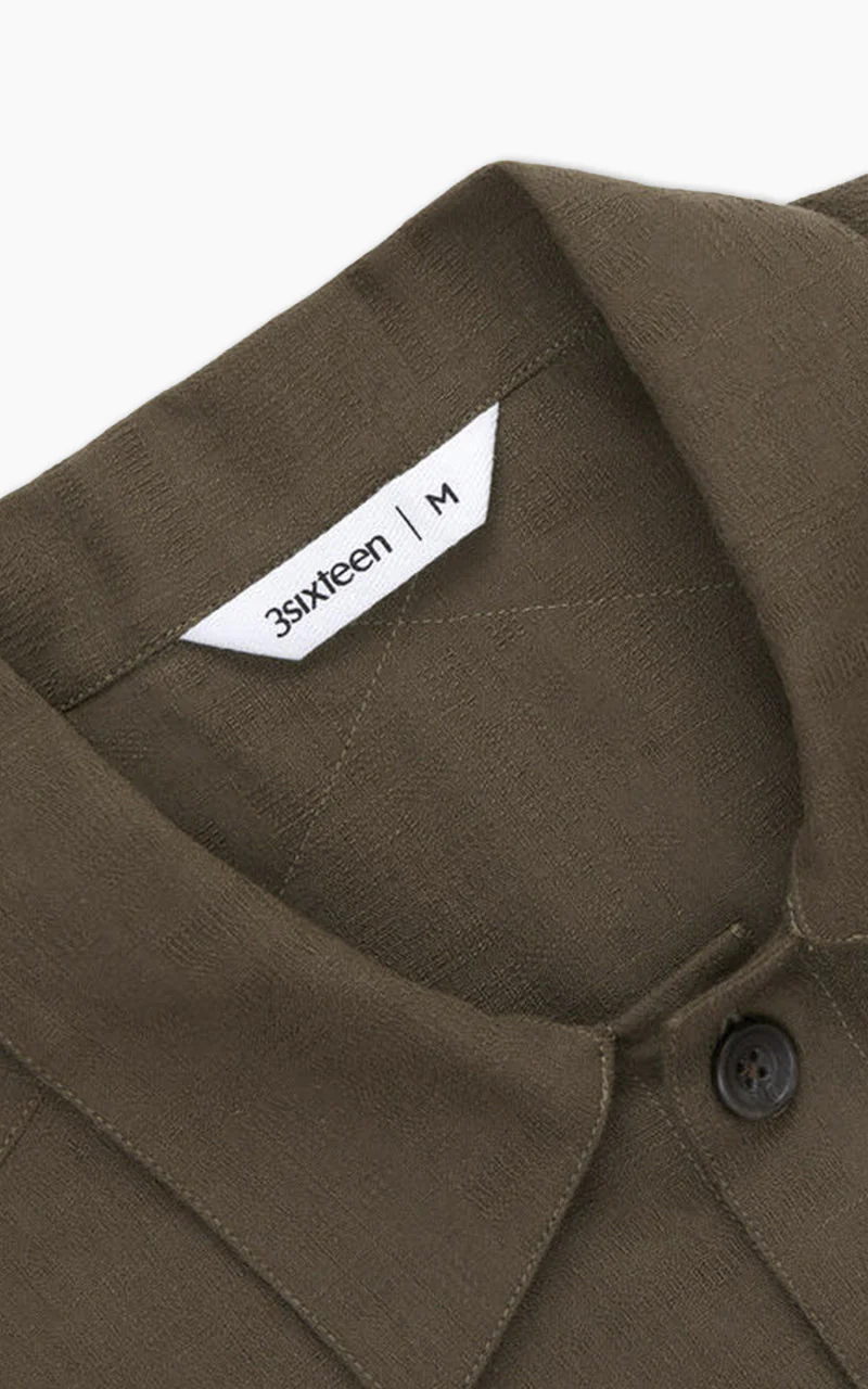 3sixteen Safari Shirt Drab Barkcloth - Image 6