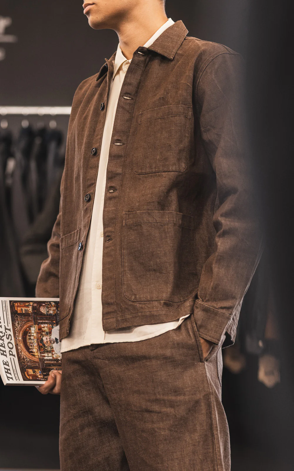 3sixteen Shop Jacket Brown Denim - Image 3