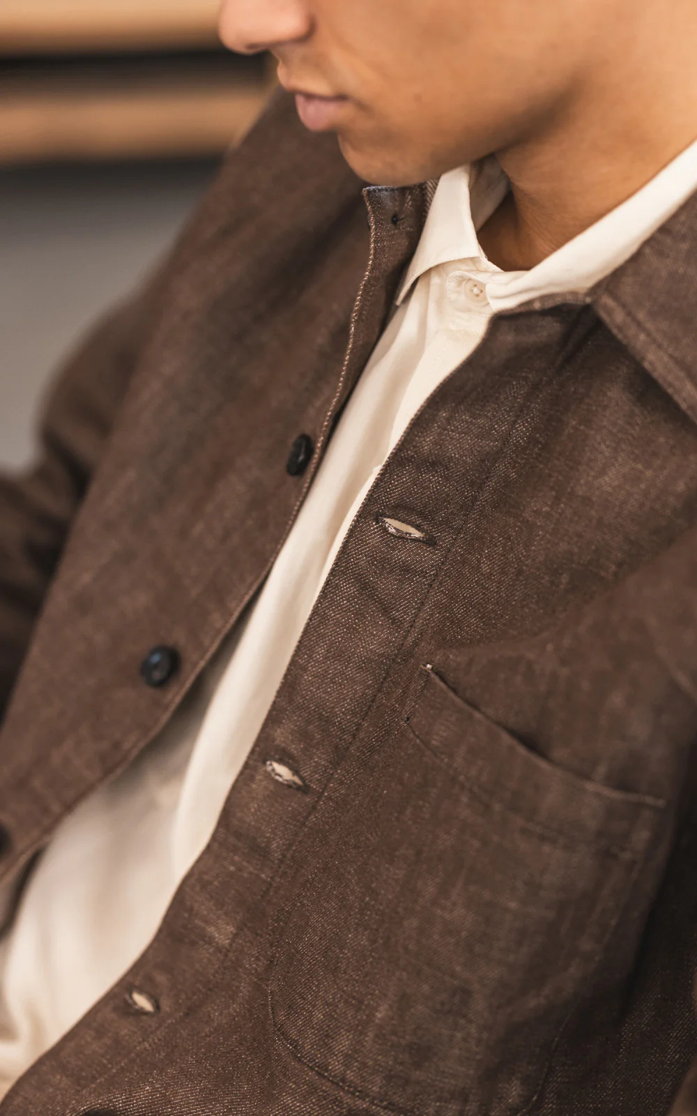 3sixteen Shop Jacket Brown Denim - Image 5