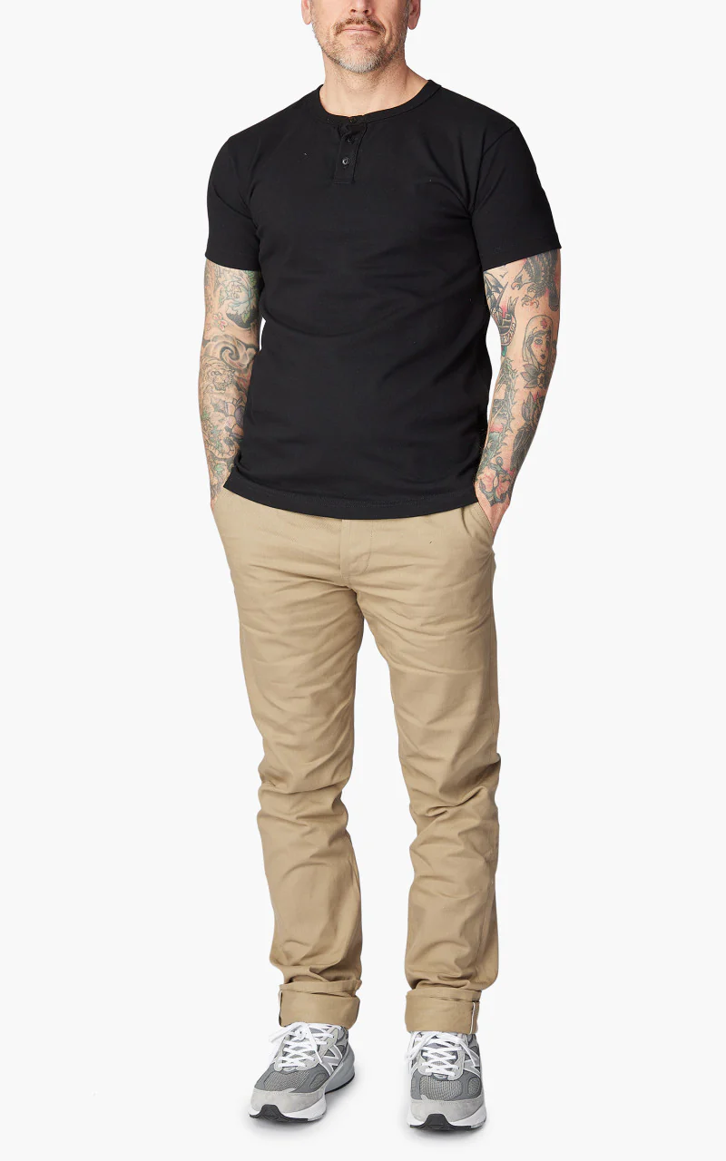 3sixteen Short Sleeve Henley Black - Image 2
