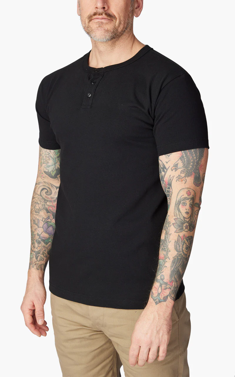 3sixteen Short Sleeve Henley Black - Image 4