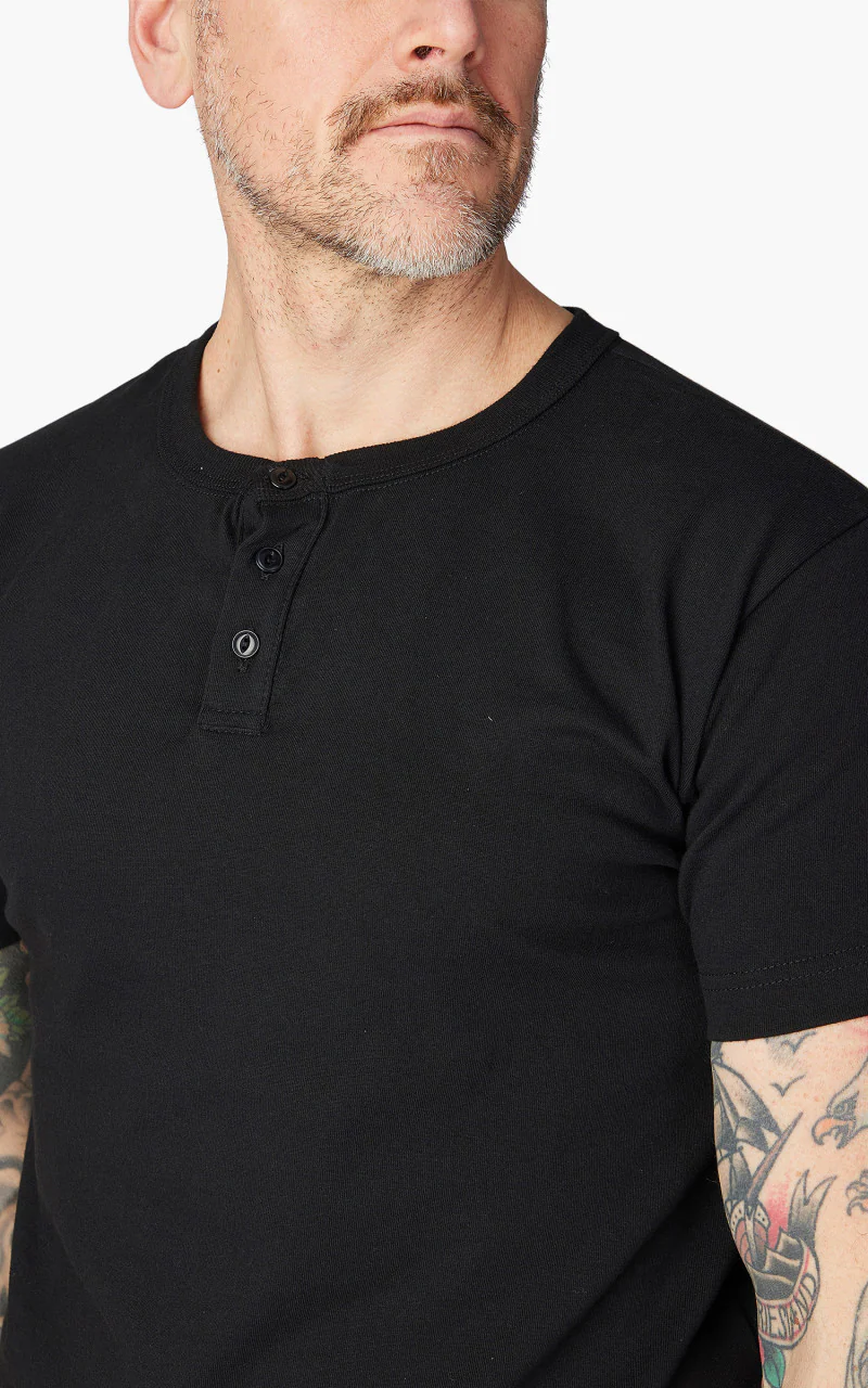 3sixteen Short Sleeve Henley Black - Image 5