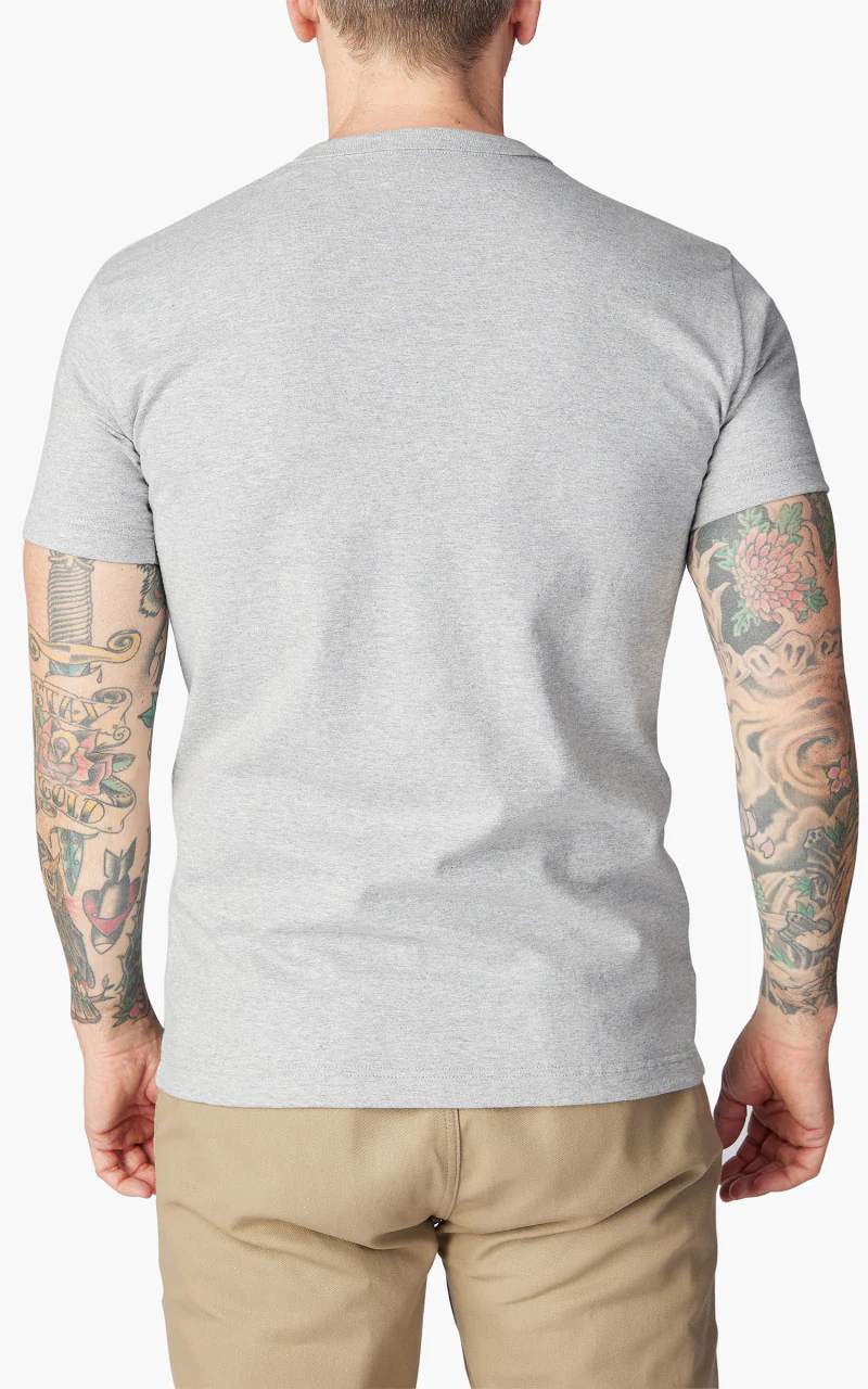 3sixteen Short Sleeve Henley Heather Grey - Image 6