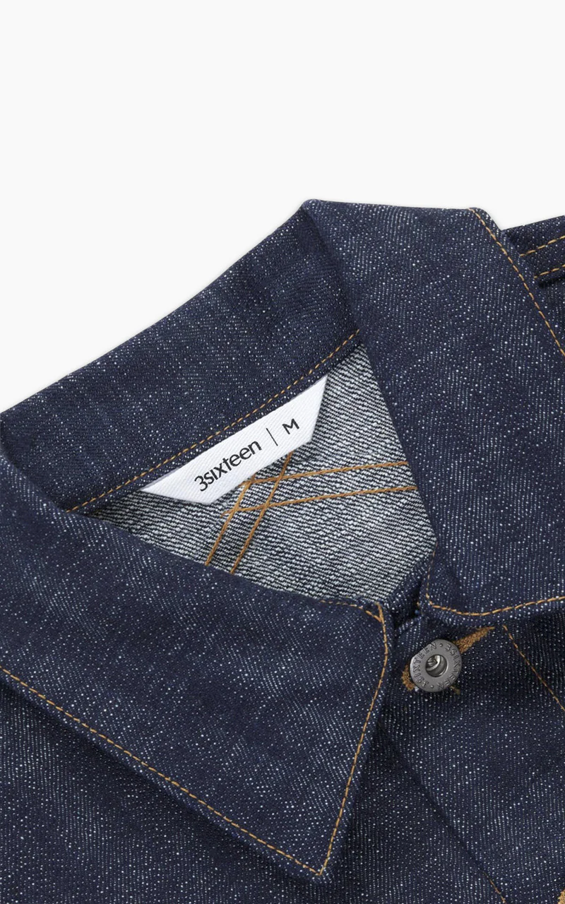 3sixteen Type 3S Denim Jacket Natural Indigo Selvedge 15.4oz - Image 5