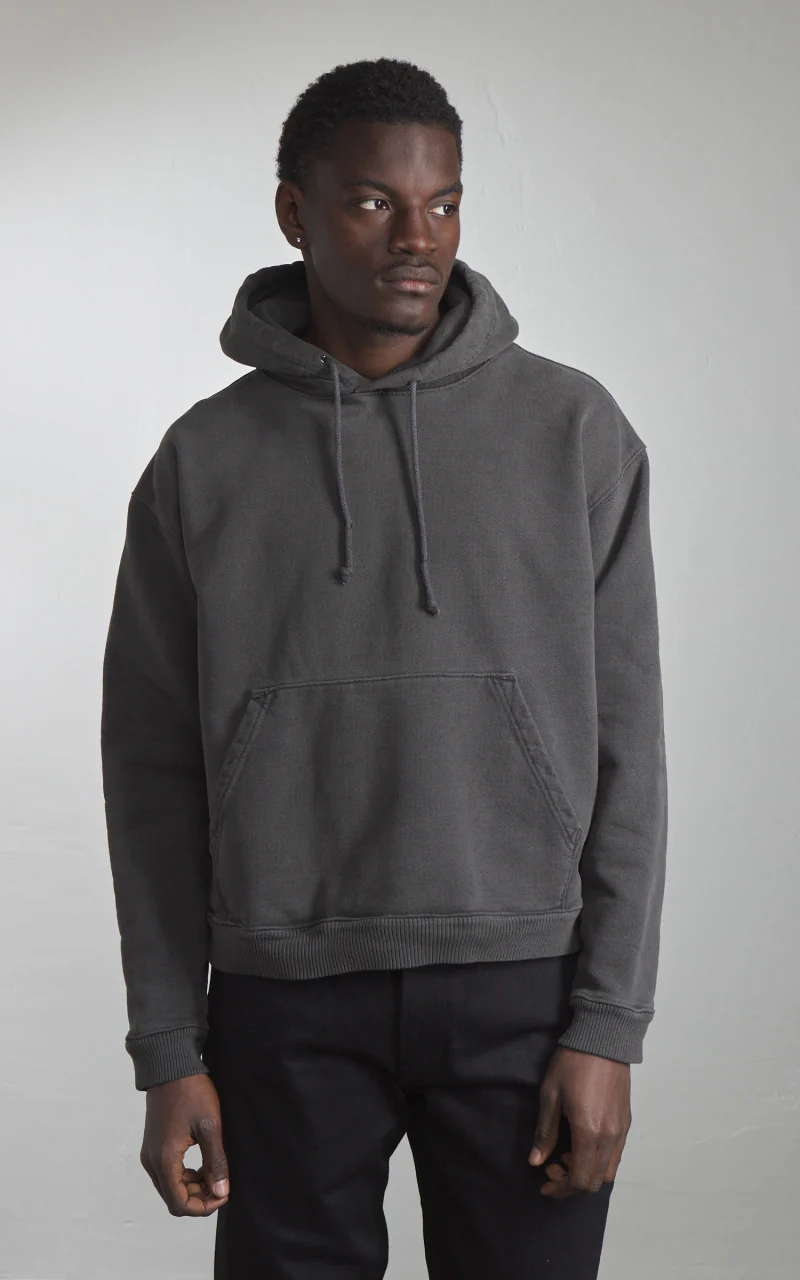 3sixteen Ultraweight French Terry Hooded Pullover Smoke - Image 2