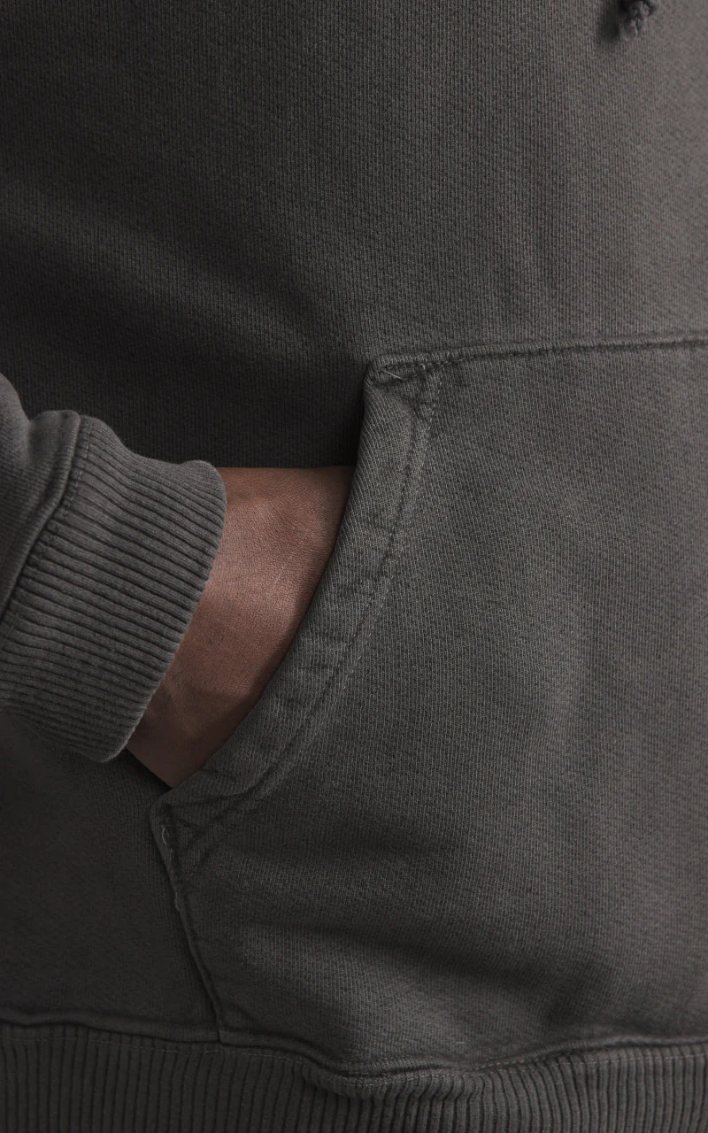 3sixteen Ultraweight French Terry Hooded Pullover Smoke - Image 4