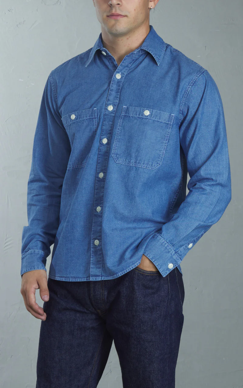 3sixteen Utility Shirt Chambray Indigo - Image 4
