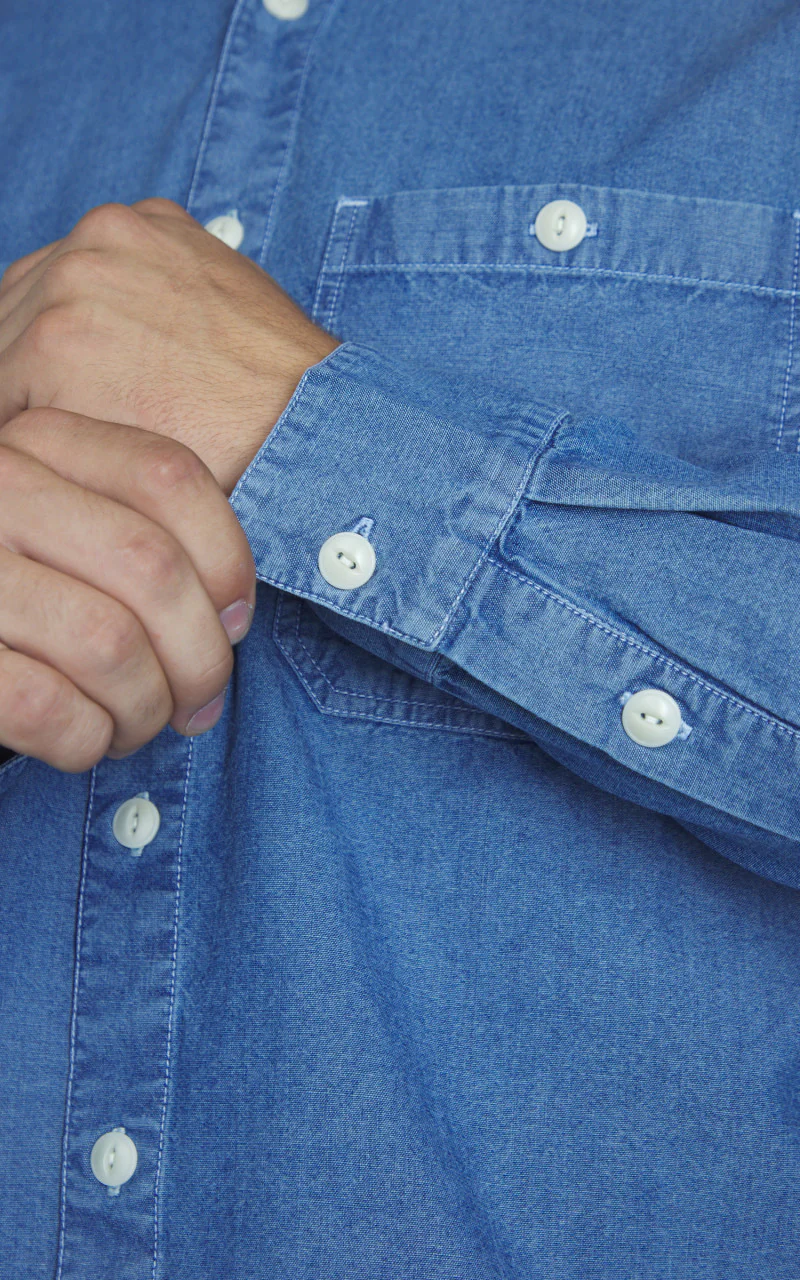 3sixteen Utility Shirt Chambray Indigo - Image 5