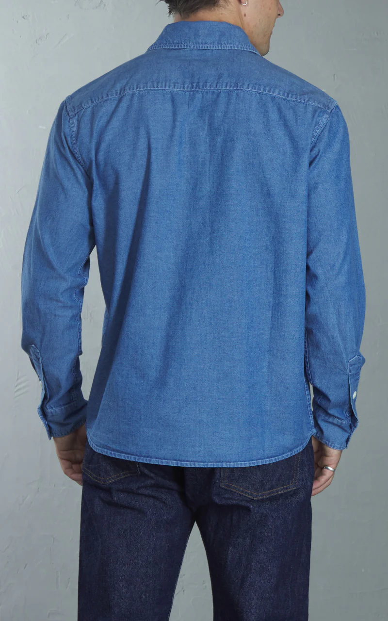 3sixteen Utility Shirt Chambray Indigo - Image 6