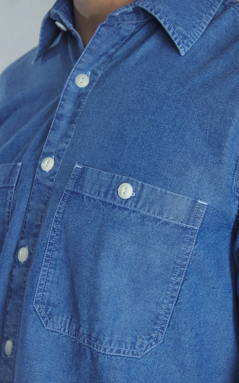 3sixteen Utility Shirt Chambray Indigo - Image 7