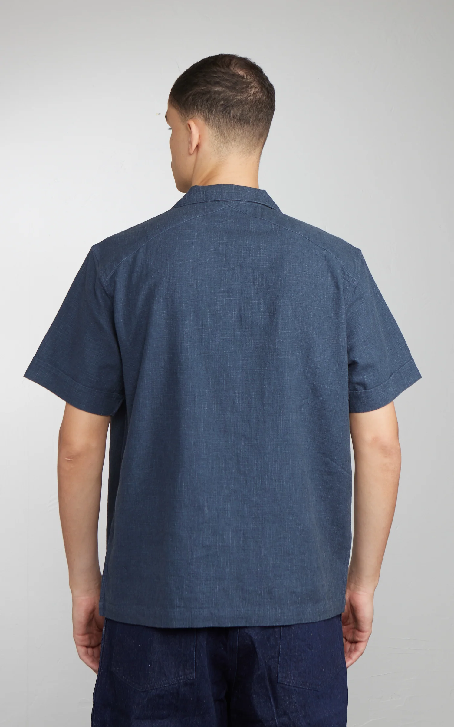 3sixteen Vacation Shirt Blue Linen - Image 3