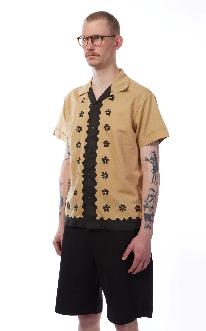 3sixteen Vacation Shirt Studio Floral Black/Tan - Image 4