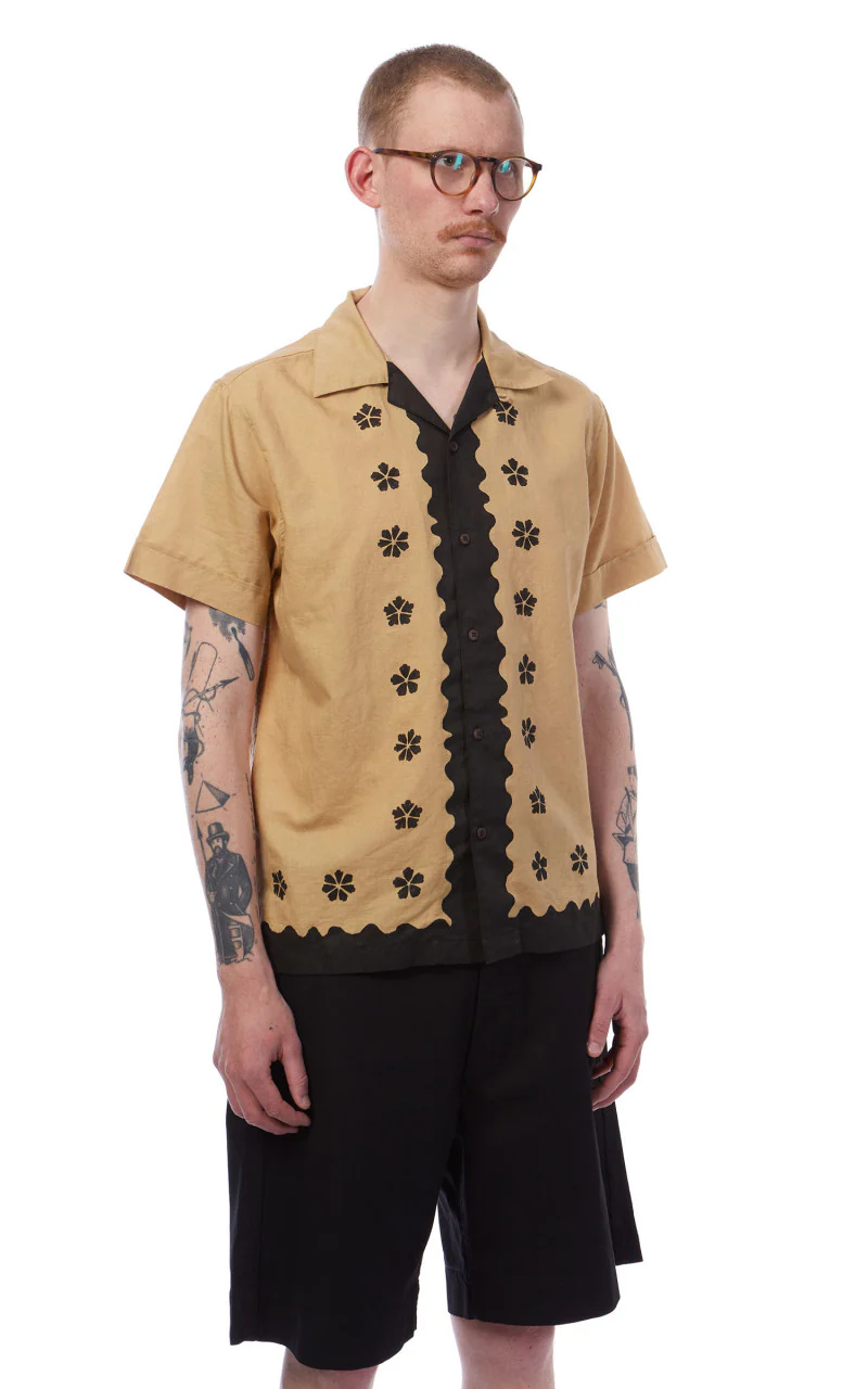 3sixteen Vacation Shirt Studio Floral Black/Tan - Image 5