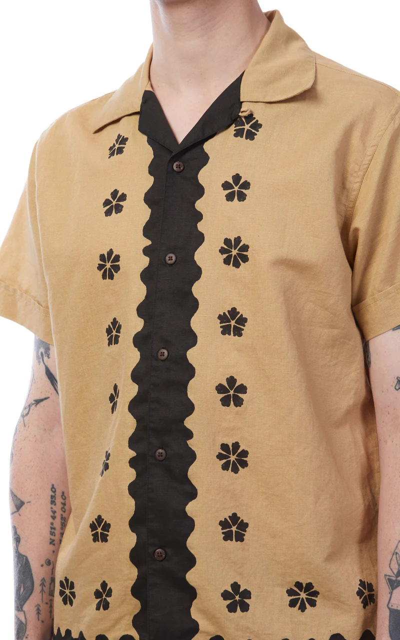 3sixteen Vacation Shirt Studio Floral Black/Tan - Image 7