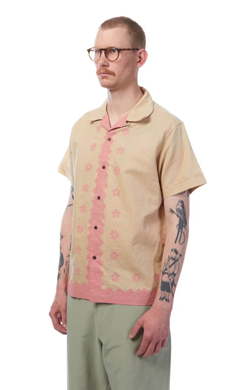 3sixteen Vacation Shirt Studio Floral Pink/Natural - Image 4