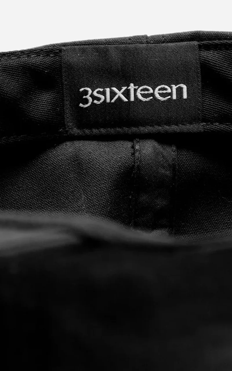 3sixteen Waxed Canvas Baseball Cap Black - Image 5