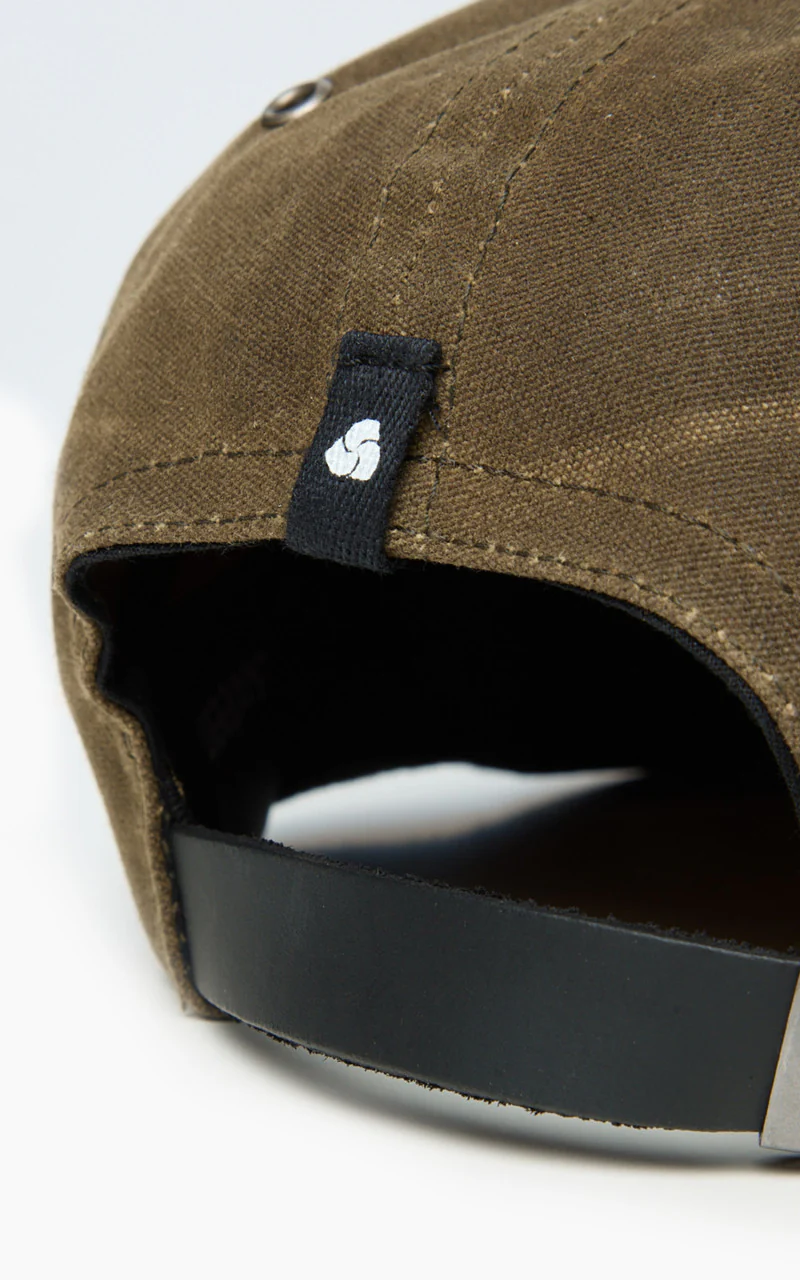 3sixteen Waxed Canvas Baseball Cap Olive - Image 4