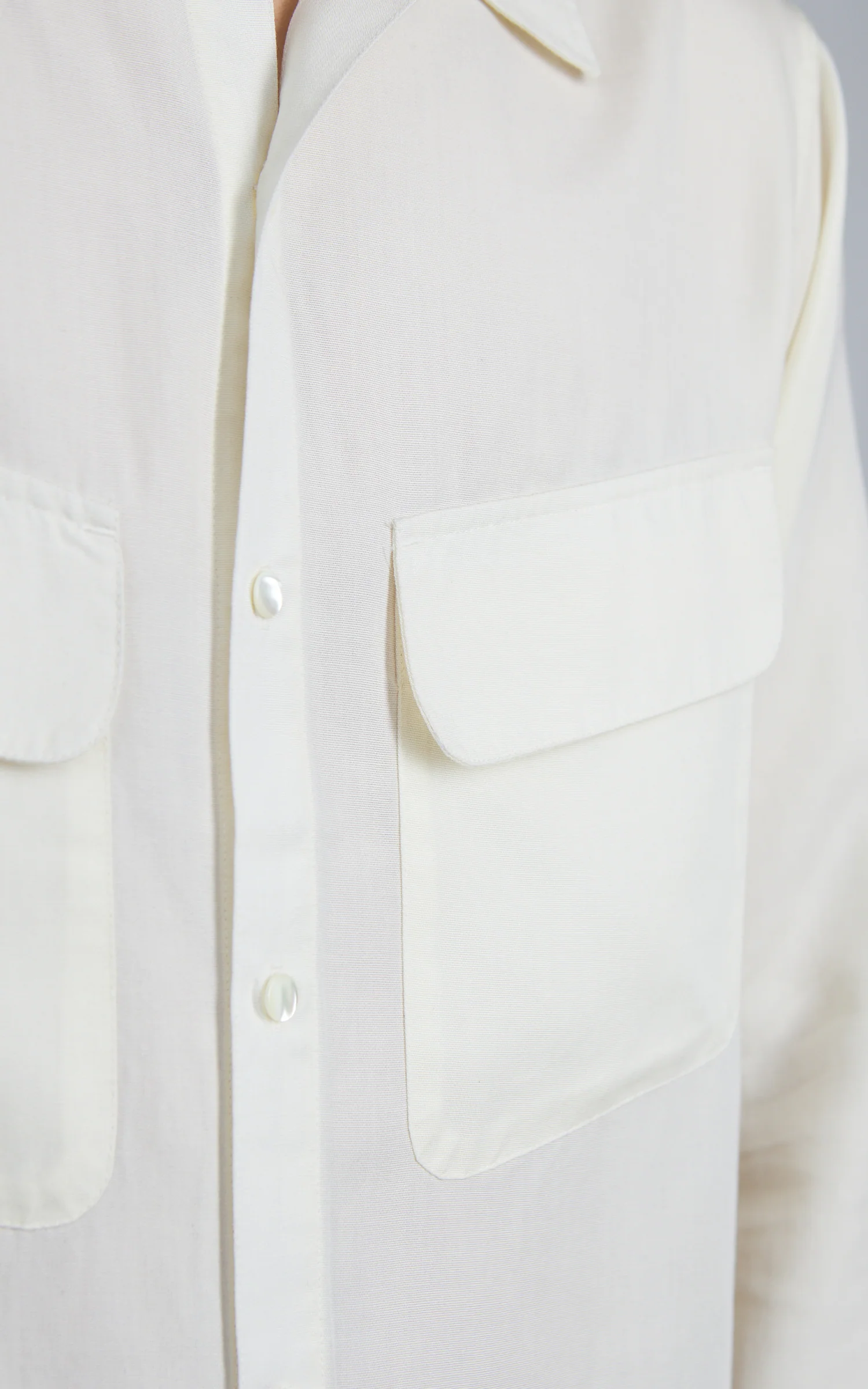 3sixteen Western Overshirt Ecru - Image 4