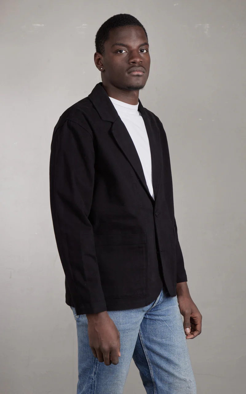 Work Blazer Twill Black - Image 4