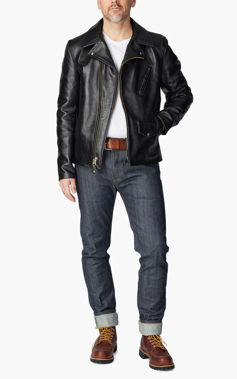3sixteen x Schott NYC 519 Horsehide Perfecto Black - Image 4
