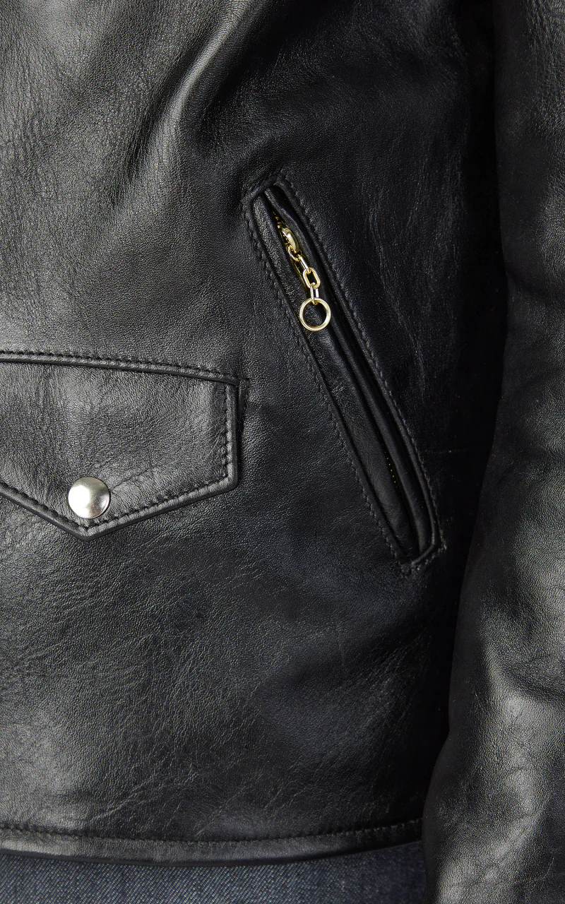 3sixteen x Schott NYC 519 Horsehide Perfecto Black - Image 6