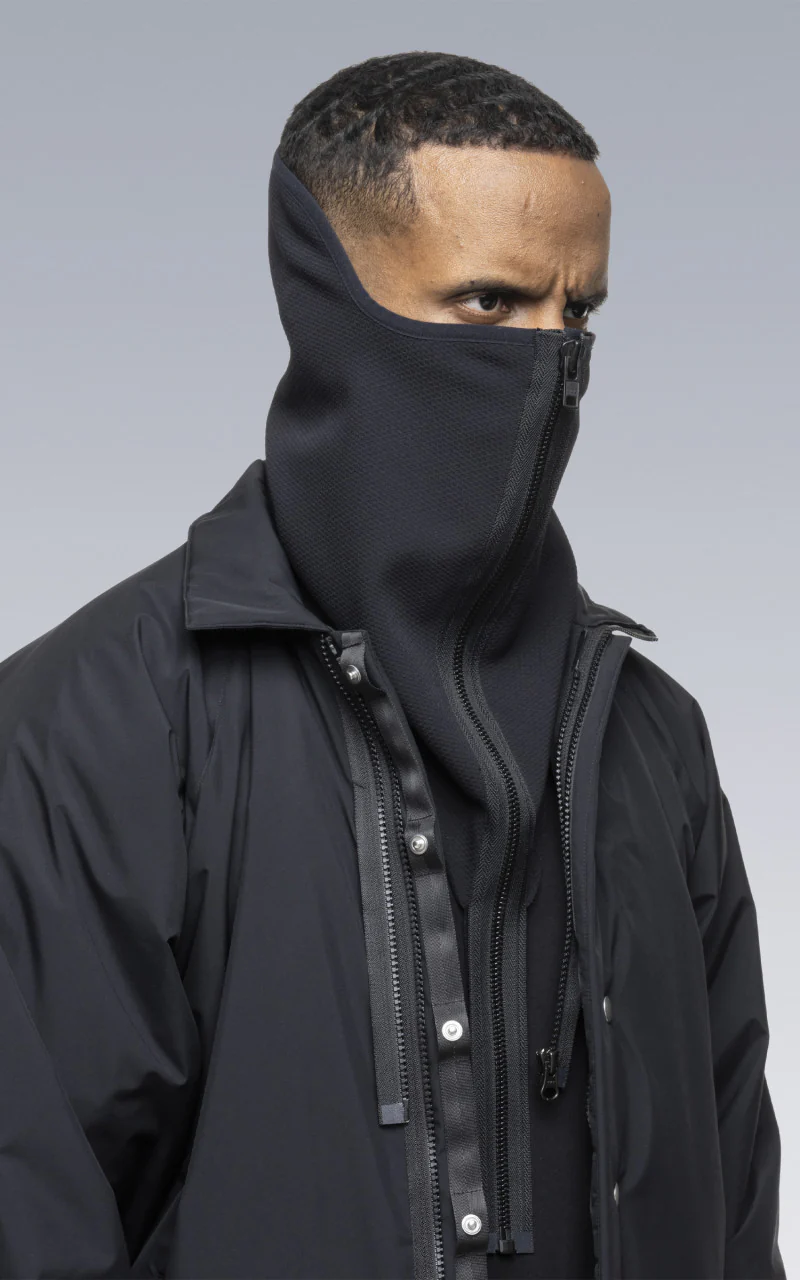 Acronym Next To Skin Modular Zippered Schoeller 3XDRY Neck Gaiter Black - Image 9