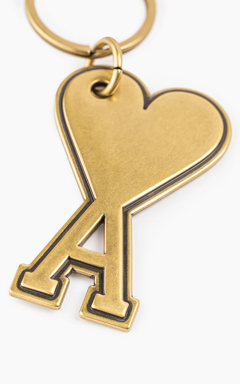 AMI Paris ADC Chain Keyring Brass - Image 2