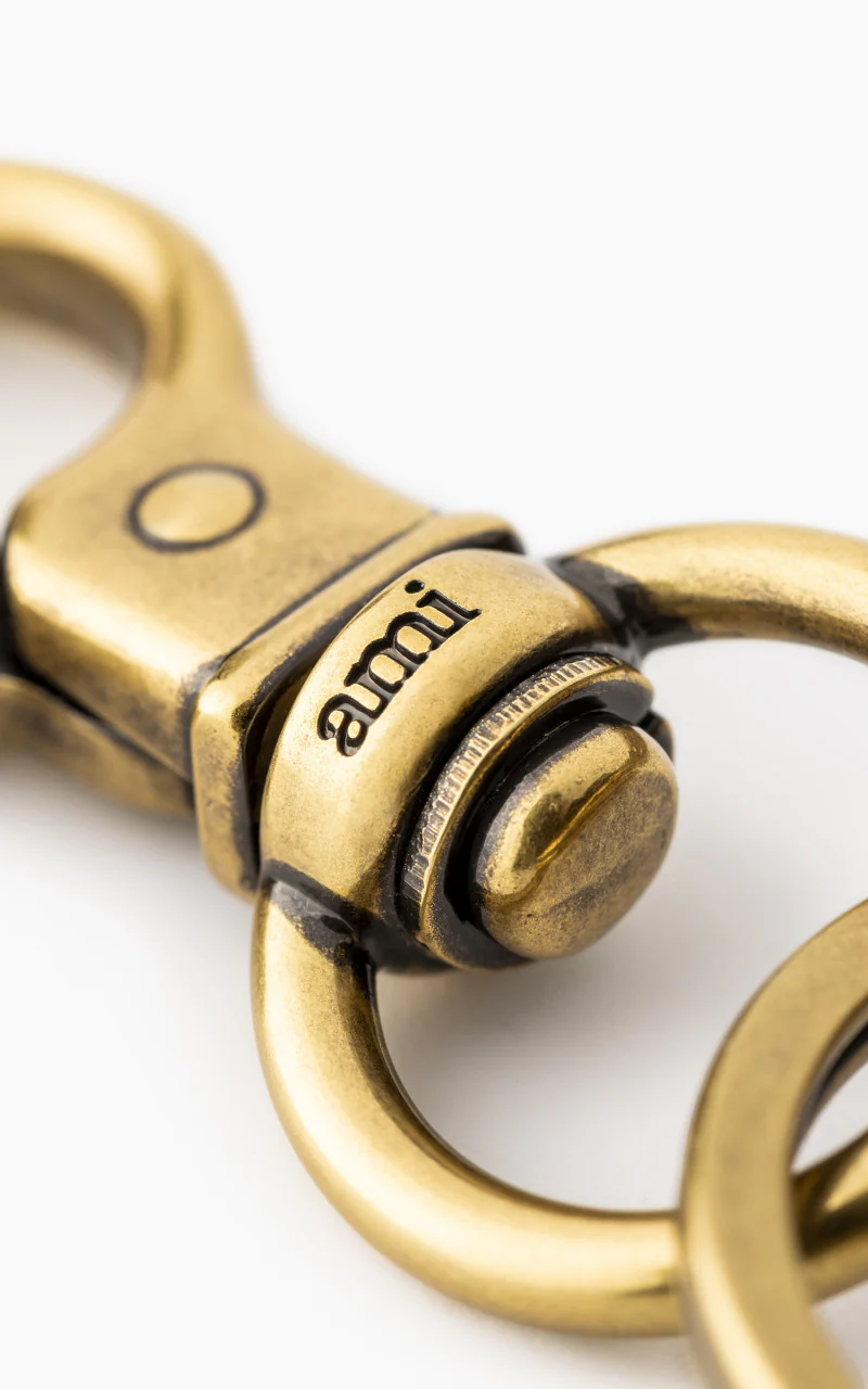 AMI Paris ADC Chain Keyring Brass - Image 3