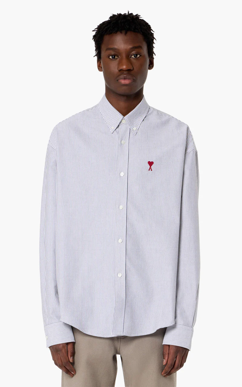 AMI Paris Ami De Coeur Boxy Fit Shirt Black/Natural - Image 2