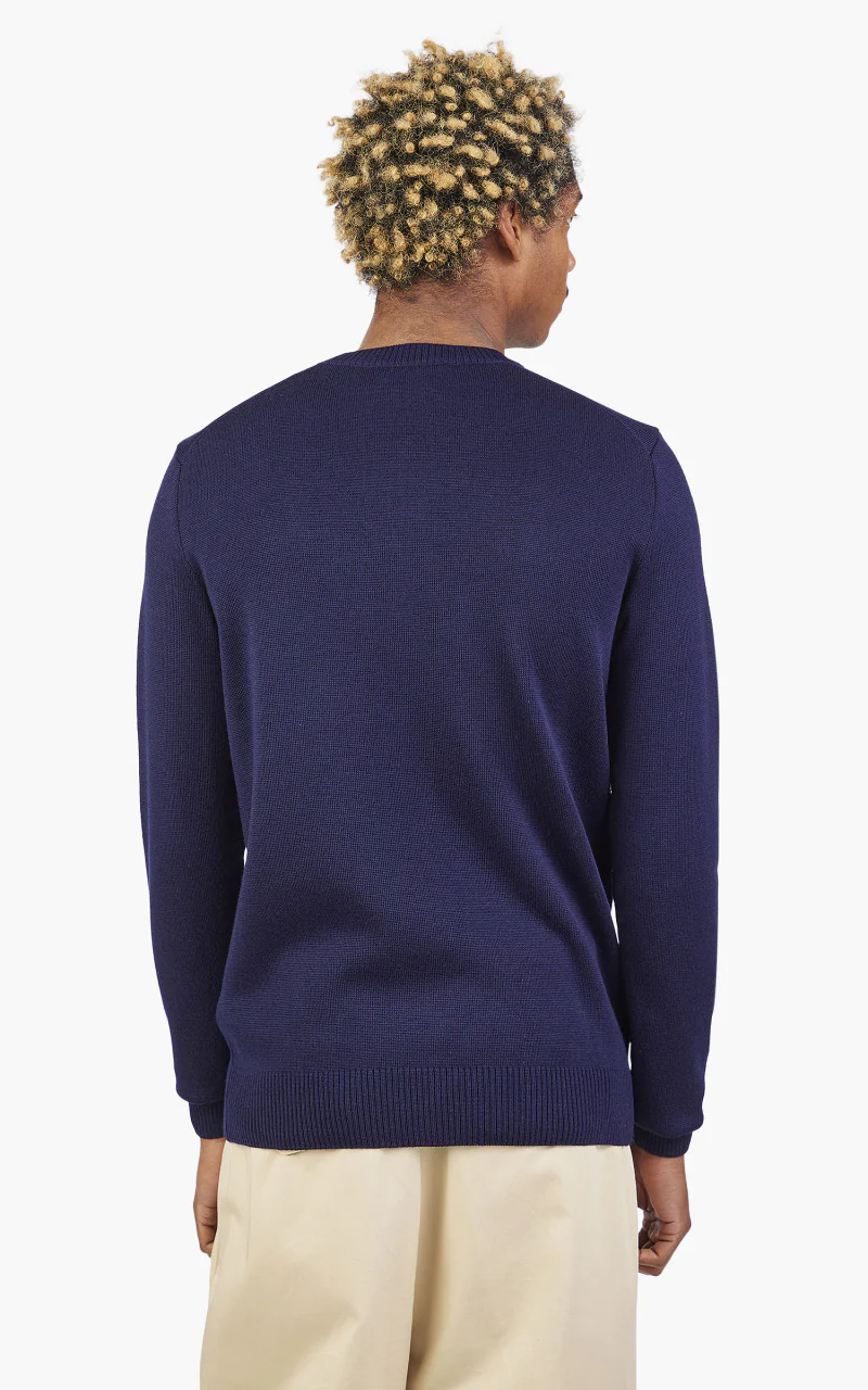 AMI Paris Ami De Coeur Crewneck Sweater Merino Wool Nautic Blue - Image 5
